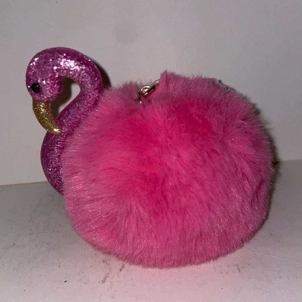 Bath & Body Works Pink Flamingo Pom Pocketbac Holder New with Tag